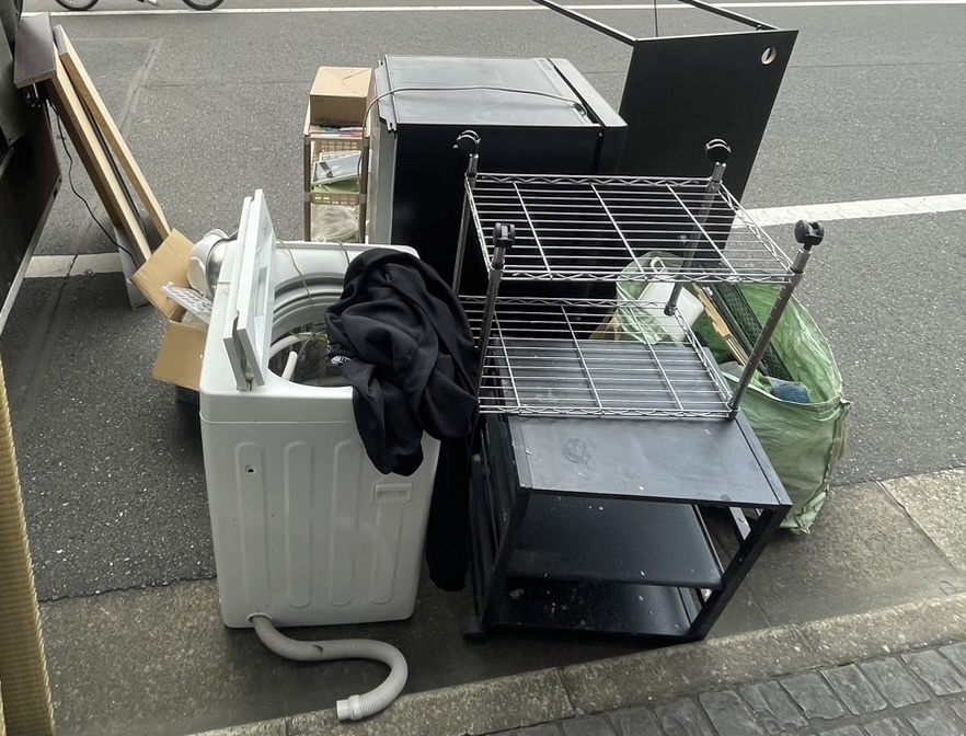 江東区大島での不用品回収事例｜洗濯機・冷蔵庫・メタルラック